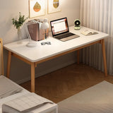 Small Rectangular Natural Wooden Writing Desk  Image - 6