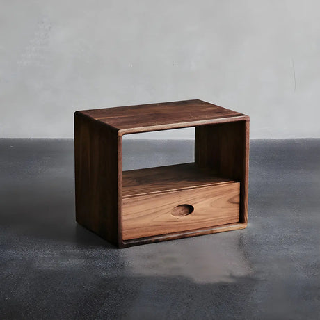 Small Solid Wood Open Cube Storage Bookcase Brown Image - 2