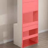 Small Standard Wood Credenza Desk with Hutch and Shelf Image - 12