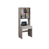 Small Standard Wood Credenza Desk with Hutch and Shelf Image - 13