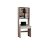 Small Standard Wood Credenza Desk with Hutch and Shelf Image - 7