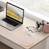 Small White Rectangular Wooden Writing Desk Image - 8