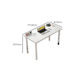 Small White Rectangular Wooden Writing Desk #size