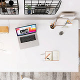 Small White Timber Rectangular Writing Desk Image - 1