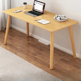 Small White Timber Rectangular Writing Desk Image - 16