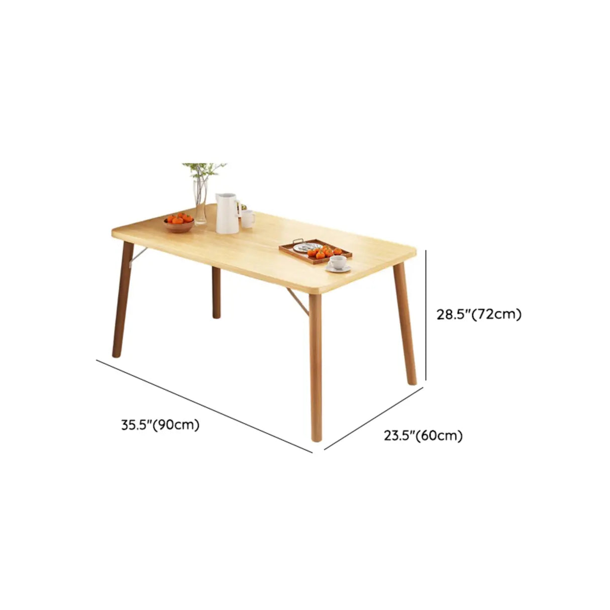 Small White Timber Rectangular Writing Desk Image - 18