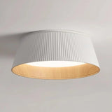 Small White Trumpet LED Flush Mount Ceiling Light Image - 2