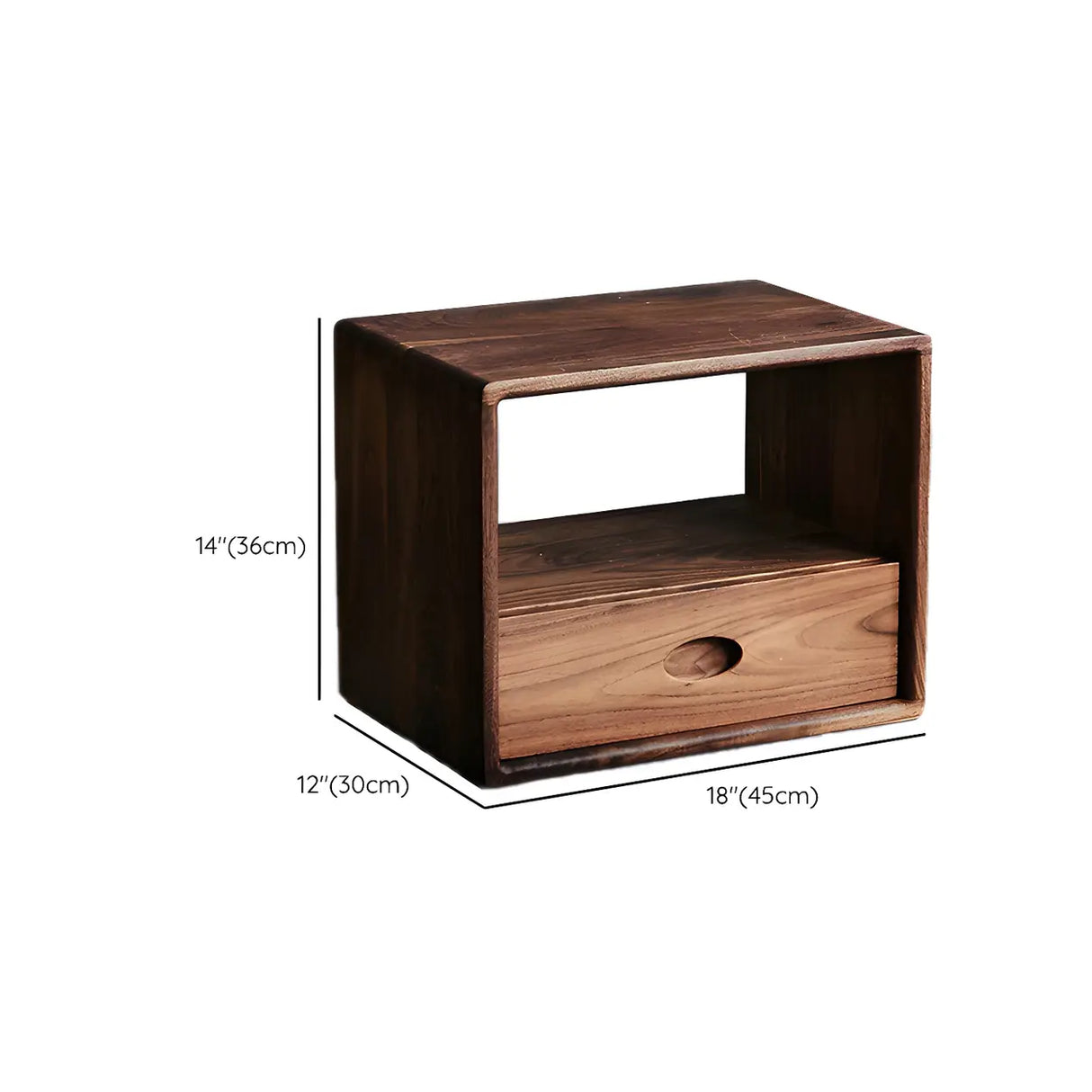 Small Wood Open Cube Storage Bookcase Brown 