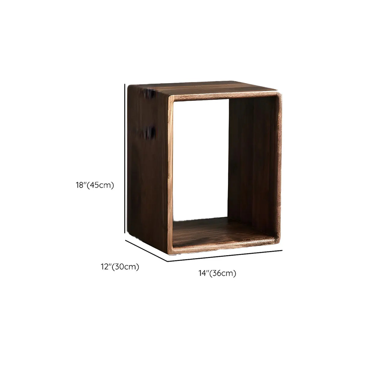 Small Wood Open Cube Storage Bookcase Brown Image - 15