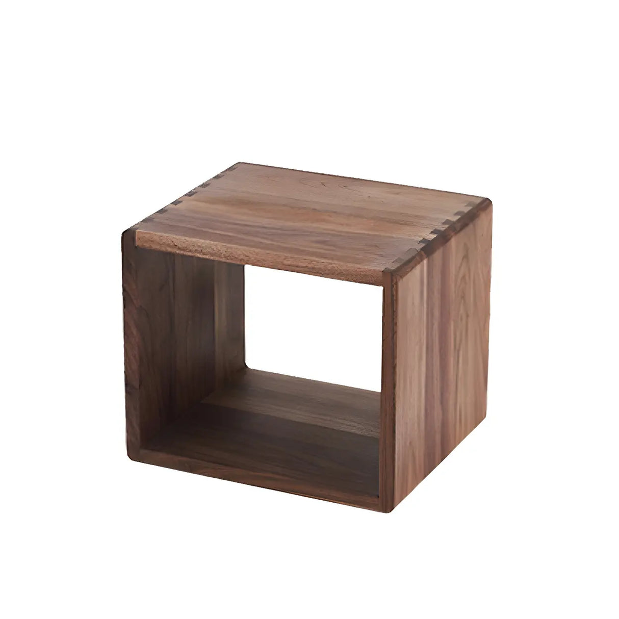 Small Wood Open Cube Storage Bookcase Brown Image - 8