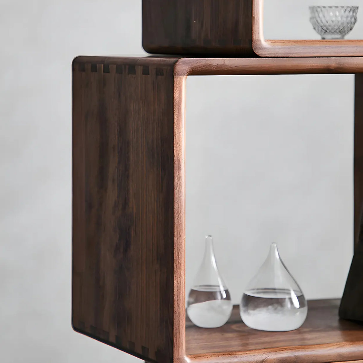 Small Wood Open Cube Storage Bookcase Brown Image - 10