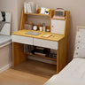 Small Wood Rectangle Sled Base Credenza Desk with Hutch Image - 5