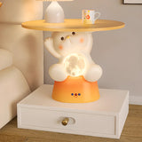 Smart Control Bear-Shaped Yellow Resin Kids Nightstand Image - 1