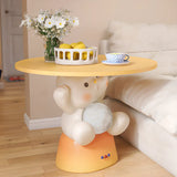 Smart Control Bear-Shaped Yellow Resin Kids Nightstand Image - 10