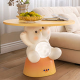 Smart Control Bear-Shaped Yellow Resin Kids Nightstand Image - 2