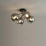 Smoke Gray Atomic Globe Semi-Flush Mount Lamp 6-Light Image - 10