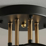 Smoke Gray Atomic Globe Semi-Flush Mount Lamp 6-Light Image - 12