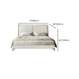 Soft Beige Queen Upholstered Wingback Bed with Storage Image - 14