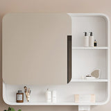 Soft Close Hinges Mirror Aluminum White Medicine Cabinet Image - 3
