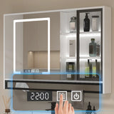 Soft Close Hinges Wood White Large Storage Medicine Cabinet Image - 10