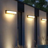 Solar Black Rectangular LED Outdoor Wall Light  Image - 4