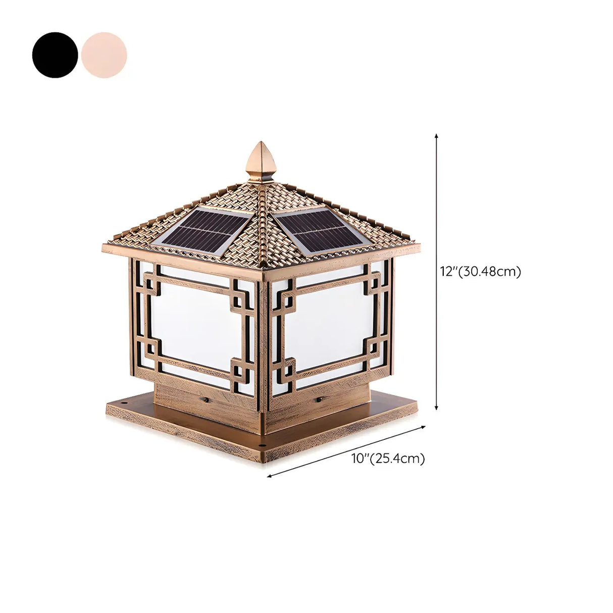 Solar Chinese Style Square Garden Outdoor Table Lamp 