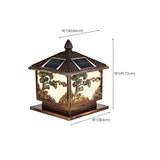 Solar Chinese Style Square Garden Outdoor Table Lamp Image - 19