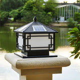 Solar Chinese Style Square Garden Outdoor Table Lamp Image - 4