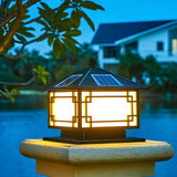 Solar Chinese Style Square Garden Outdoor Table Lamp Image - 6