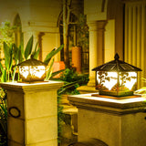 Solar Chinese Style Square Garden Outdoor Table Lamp Image - 7