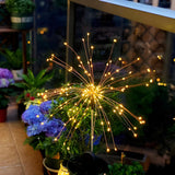 Solar Fiber Optic Garden Fireworks Landscape Lighting Image - 3