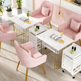 Solid Back Metal Leg Upholstered Dining Arm Chair Image - 30