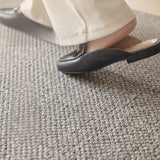 Solid Color Rectangular Polyester Gray Medium Area Rug Image - 10