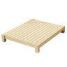 Solid Color White Queen Wood Minimalist Panel Bed Frame Image - 3