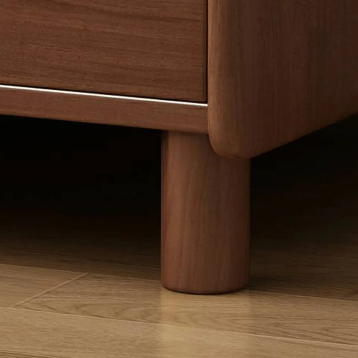 Solid Wood Open Storage Nightstand for Kids with Legs Image - 11