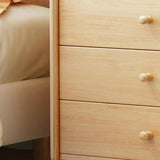 Solid Wood Open Storage Nightstand for Kids with Legs Image - 13