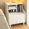 Solid Wood Open Storage Nightstand for Kids with Legs Image - 2
