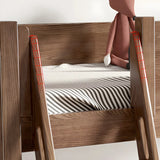 Solid Wood Stairs Bunk Bed with Mattress and Guardrail Image - 4