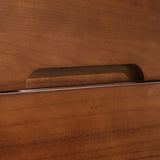 Solid Wood Vertical Natural Storage Filing Cabinet Image - 16