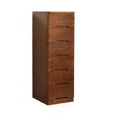 Solid Wood Vertical Natural Storage Filing Cabinet Image - 18