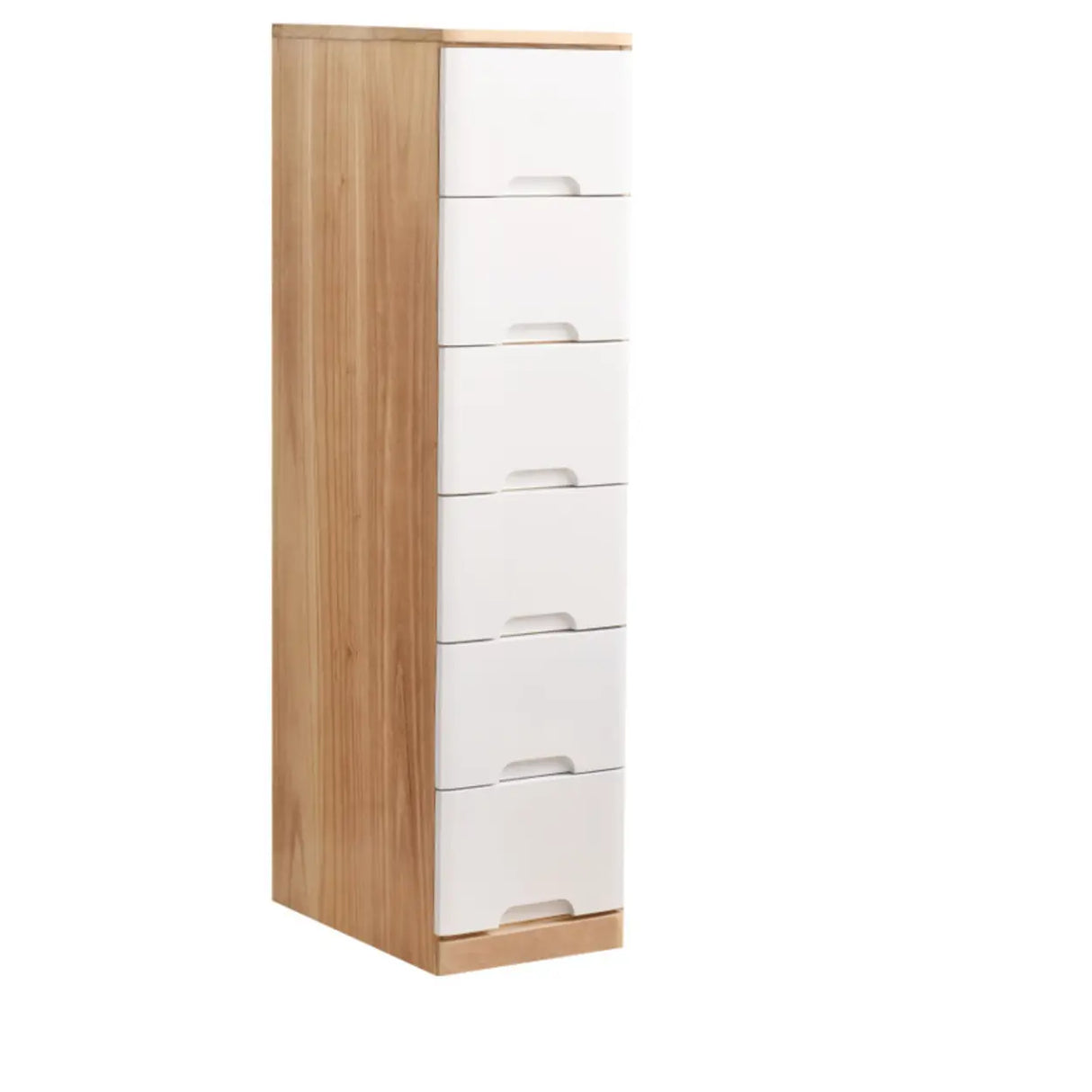 Solid Wood Vertical Natural Storage Filing Cabinet Image - 22