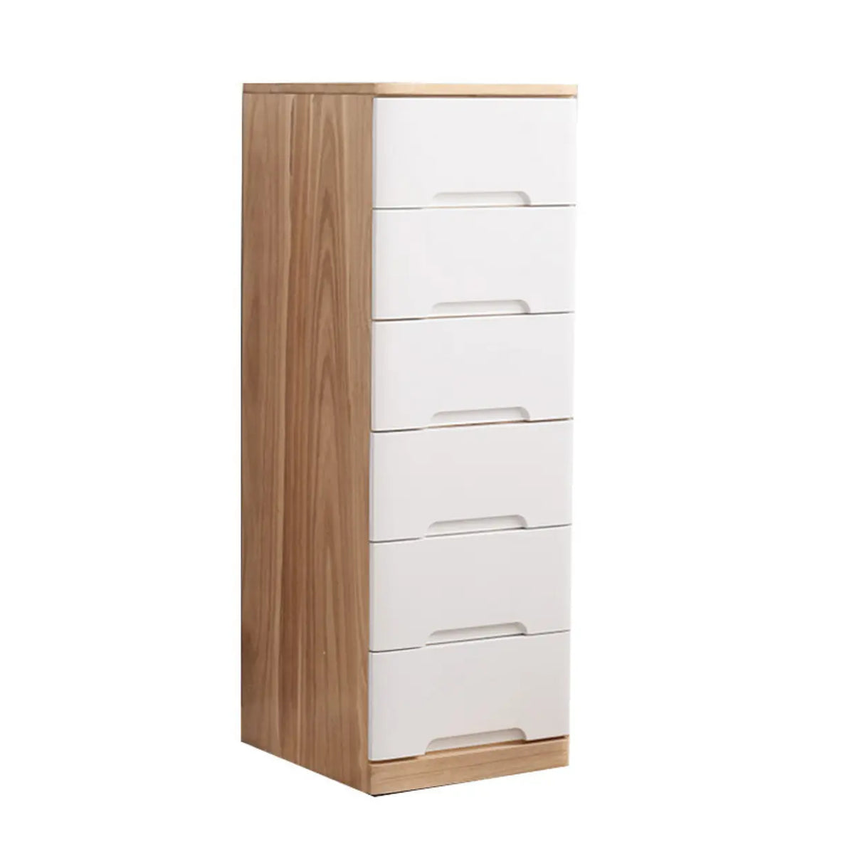 Solid Wood Vertical Natural Storage Filing Cabinet Image - 25