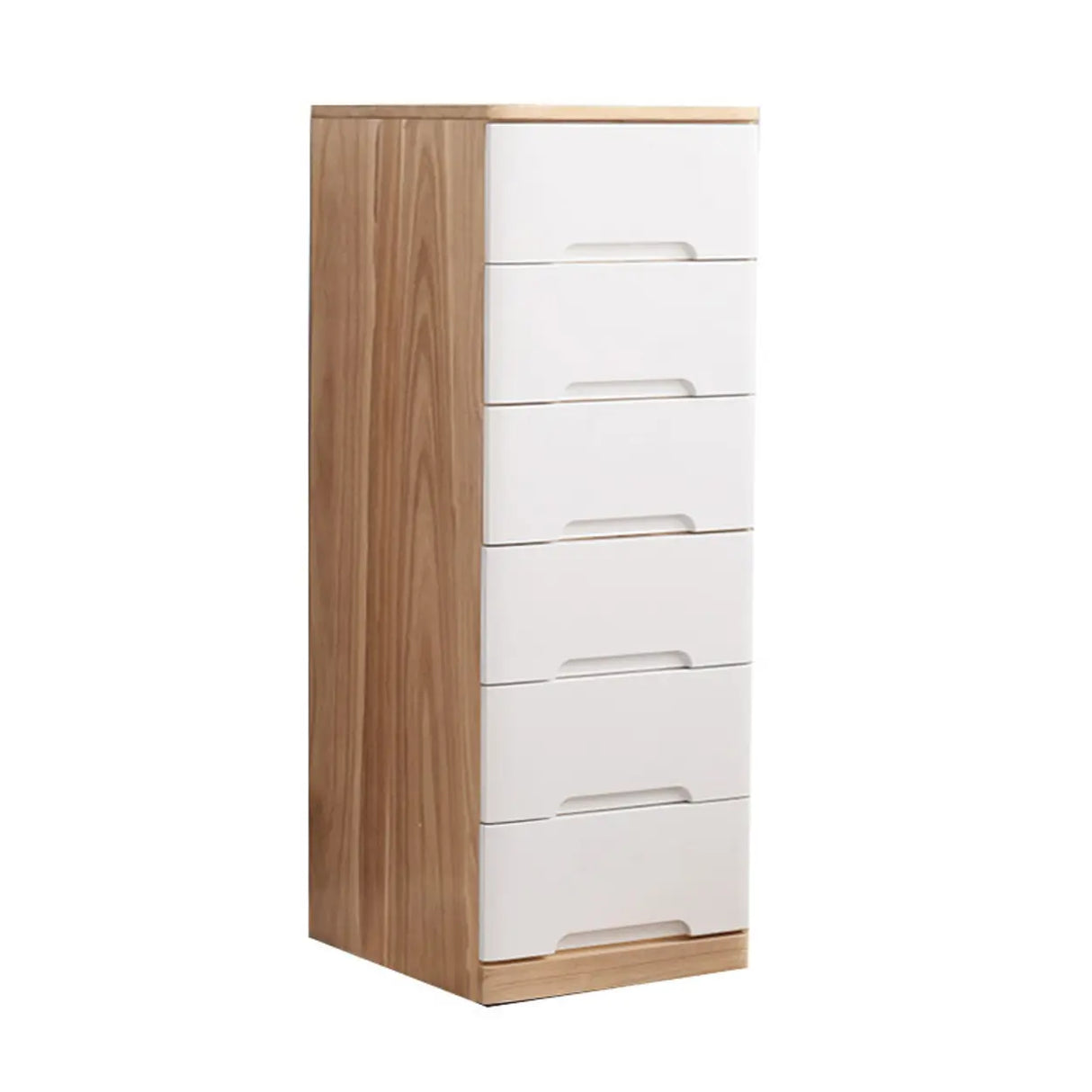 Solid Wood Vertical Natural Storage Filing Cabinet Image - 26