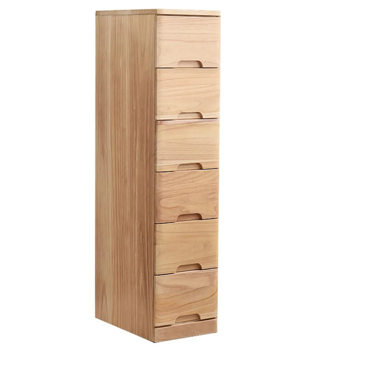Solid Wood Vertical Natural Storage Filing Cabinet Image - 28