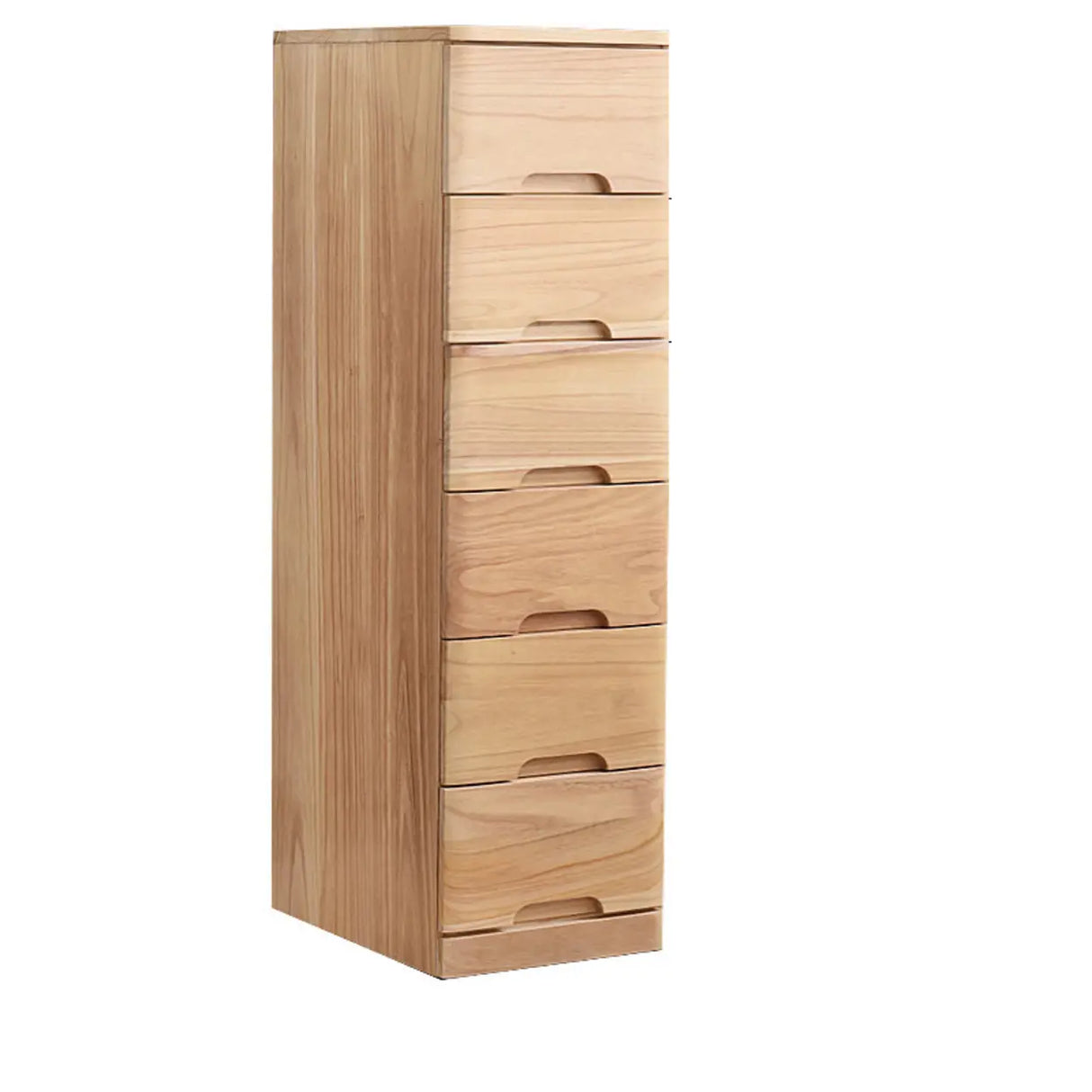Solid Wood Vertical Natural Storage Filing Cabinet Image - 29