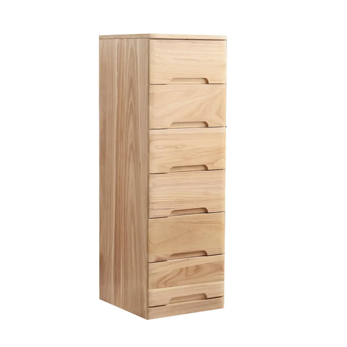 Solid Wood Vertical Natural Storage Filing Cabinet Image - 30