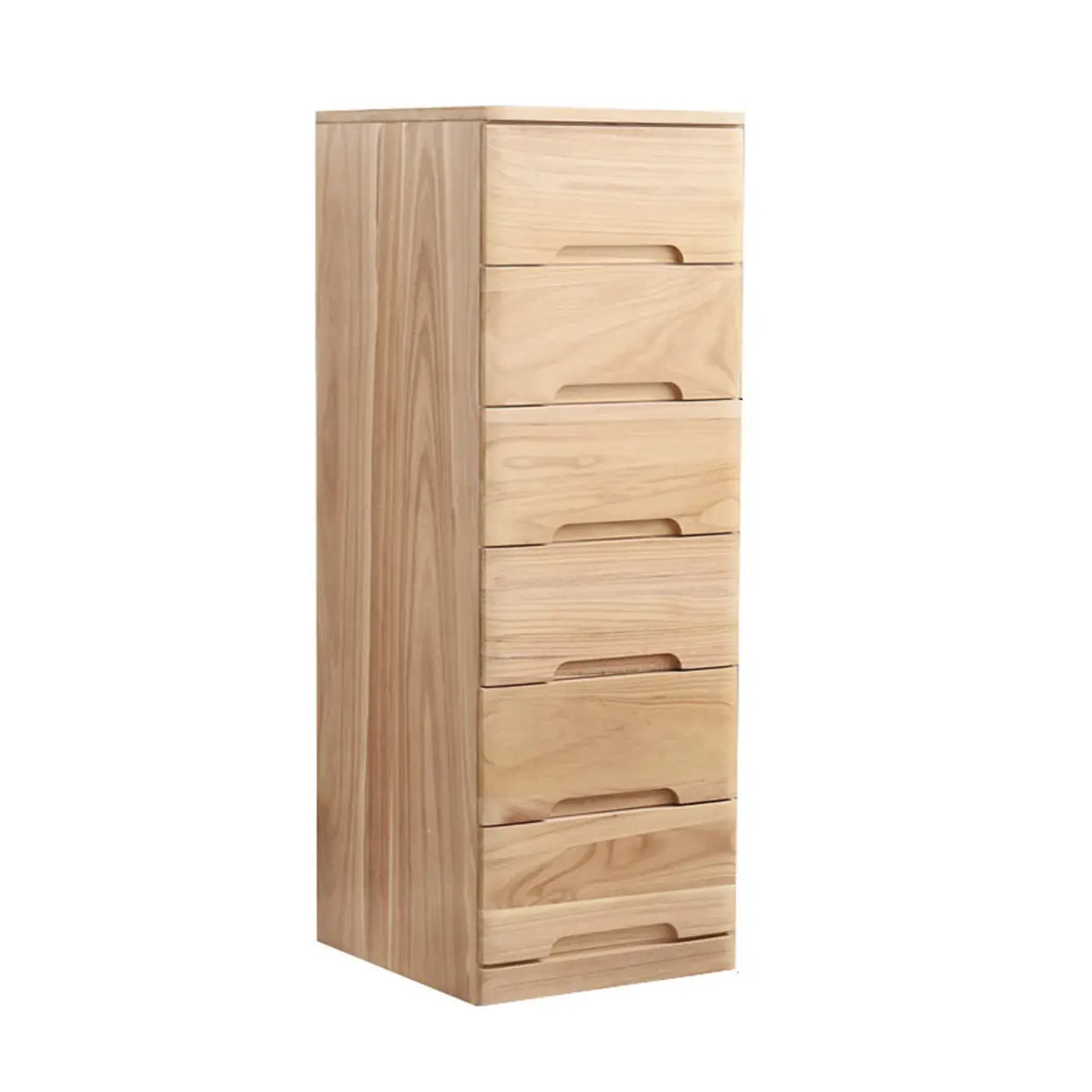 Solid Wood Vertical Natural Storage Filing Cabinet Image - 31
