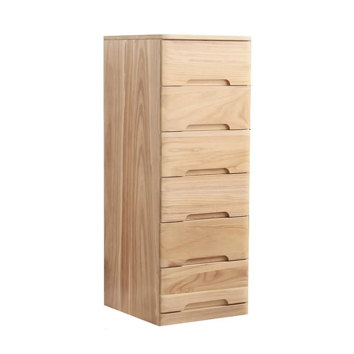 Solid Wood Vertical Natural Storage Filing Cabinet Image - 32