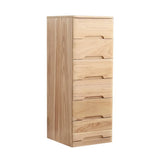Solid Wood Vertical Natural Storage Filing Cabinet Image - 32
