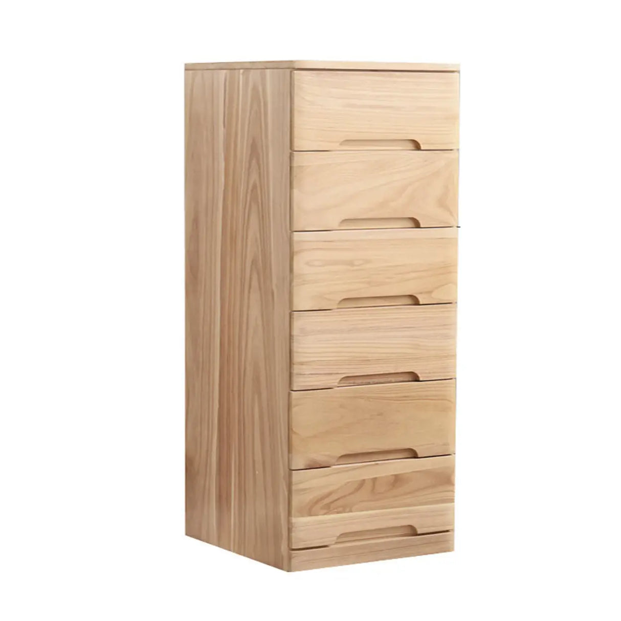 Solid Wood Vertical Natural Storage Filing Cabinet Image - 33